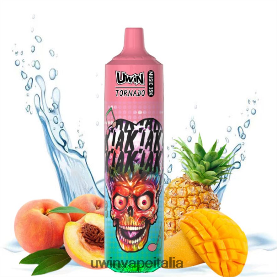 Uwin Vape Italia ananas mango pesca | UWIN CRYSTAL Vaporizzatore usa e getta da 35k B2V04F25