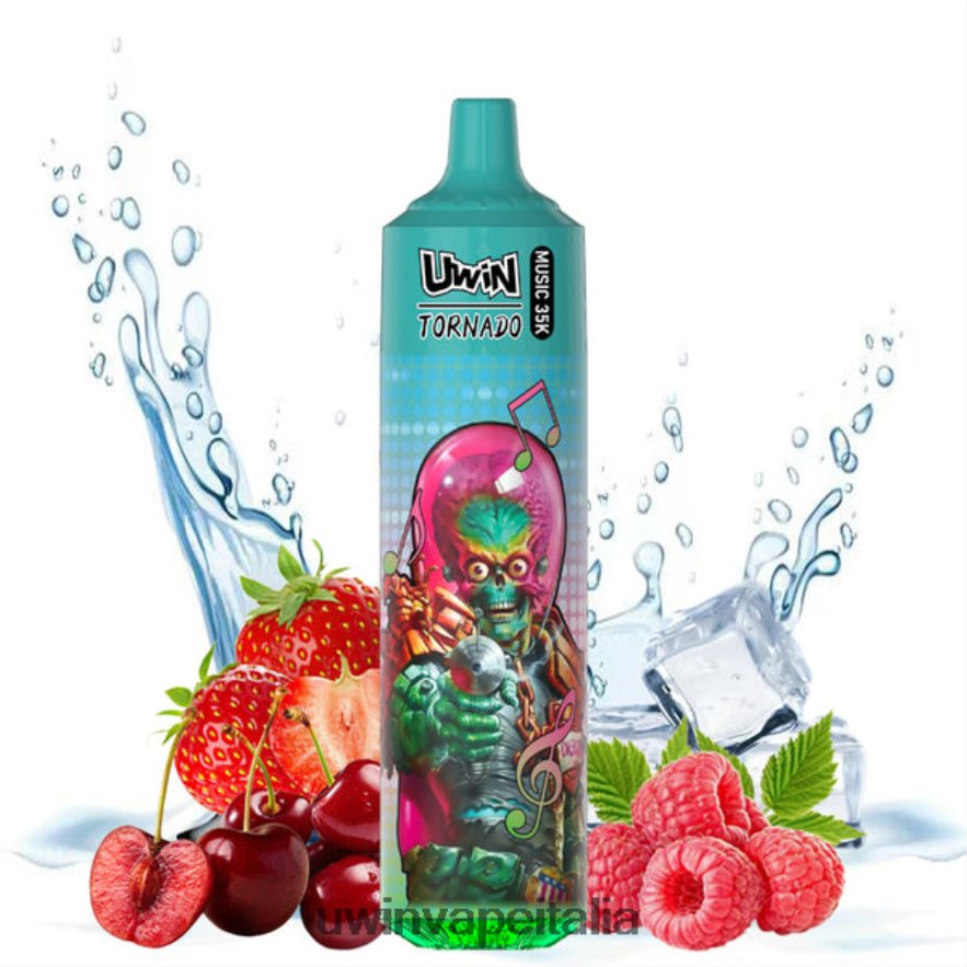 Uwin Vape Milano gelato alla fragola, lampone e ciliegia | UWIN CRYSTAL Vaporizzatore usa e getta da 35k B2V04F22