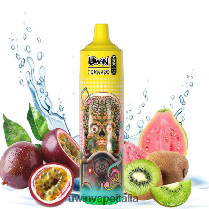 Uwin Vape Ordine kiwi frutto della passione guava | UWIN CRYSTAL Vaporizzatore usa e getta da 35k B2V04F23